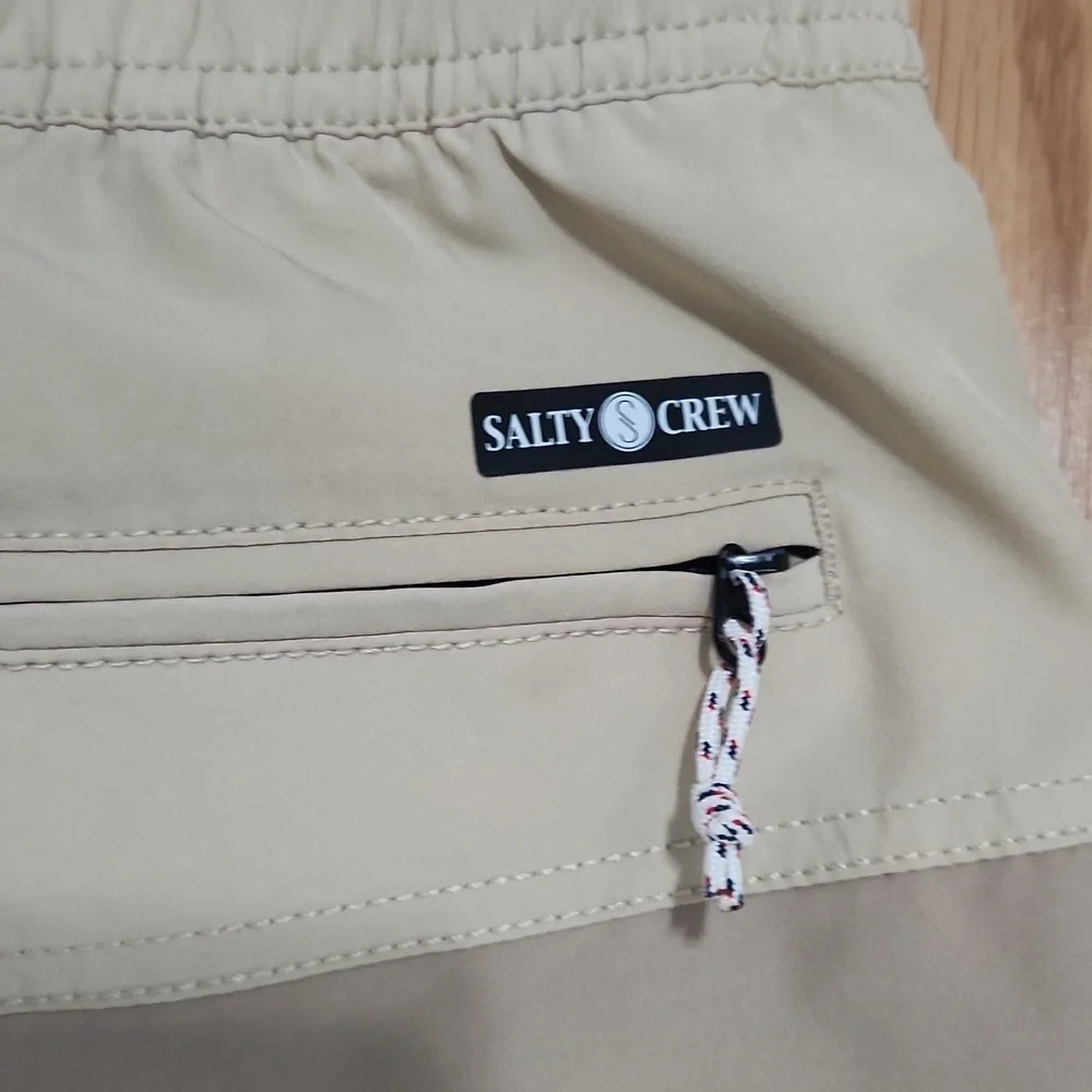 Salty Crew Boardshorts Beacon 2 Elastic -Sand Size Small